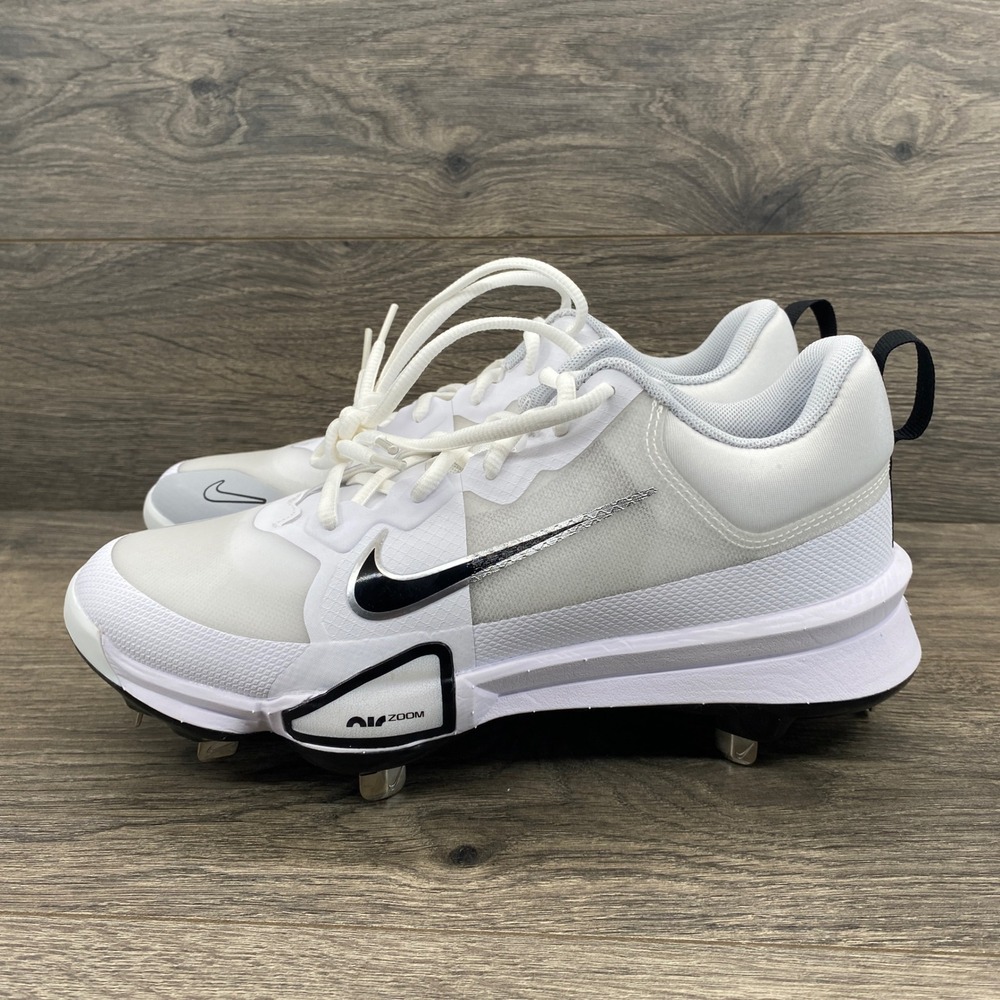 Nike Force Zoom Trout 9 Pro Baseball Cleats Mens 7 White FB2907-102 Metal Spikes